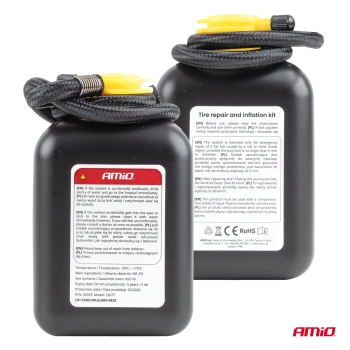 Zestaw naprawczy do opon z kompresorem 19mm 12V AMIO-04929