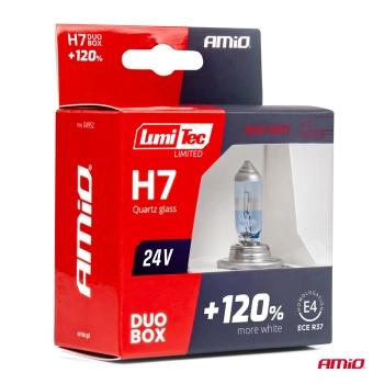 Żarówki halogenowe H7 24V 70W PX26d LumiTec LIMITED +120% DUO AMIO-04952