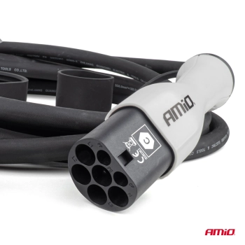 Kabel z wtyczką do ładowania samochodów elektrycznych EV 3P 22kW 5m AMIO-04972