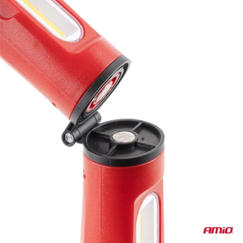 Składana lampa inspekcyjna LED z magnesem i zaciskiem 4000mAh AMIO-05025