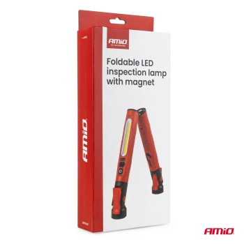 Składana lampa inspekcyjna LED z magnesem i zaciskiem 4000mAh AMIO-05025