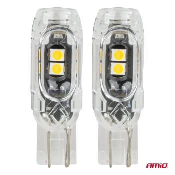 Żarówki LED STANDARD W5W T10 2835 5SMD białe 12V AMIO-04995