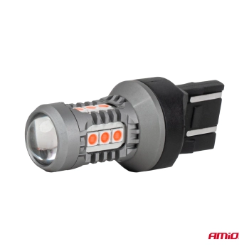 Żarówki LED STANDARD 7443 W21/5W 3030 15SMD czerwone 12V 24V AMIO-04999