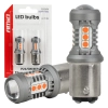 Żarówki LED STANDARD BAY15D P21/5W 3030 15SMD czerwone 12V 24V AMIO-05004