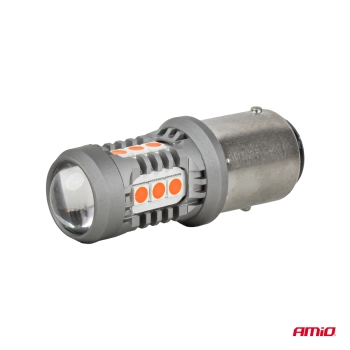 Żarówki LED STANDARD BAY15D P21/5W 3030 15SMD czerwone 12V 24V AMIO-05004
