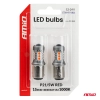Żarówki LED STANDARD BAY15D P21/5W 3030 15SMD czerwone 12V 24V AMIO-05004