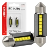 Żarówki LED CANBUS C5W C10W 36MM 2525 6SMD White 12V 24V AMIO-05007