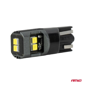 Żarówki LED CANBUS W5W T10 2020 6SMD białe 12V 24V AMIO-05010