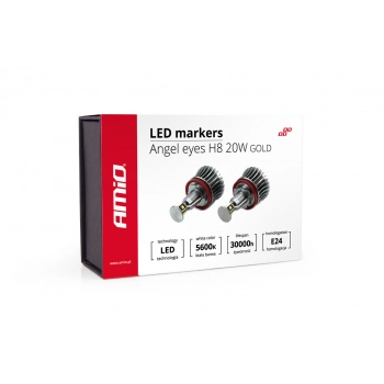 LED marker ringi markery BMW E92 X5 X6 X1 H8 20W GOLD AMIO-01543