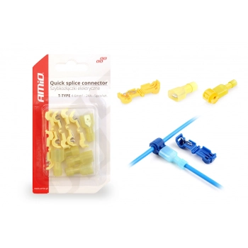 Szybkozłączki elektryczne Typ-T 04-6mm2 24A 5 szt. AMIO-02345