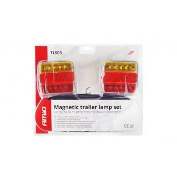 Zestaw świateł LED do przyczepki na magnes 12V AMIO-02141