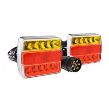 Zestaw świateł LED do przyczepki na magnes 12V AMIO-02141