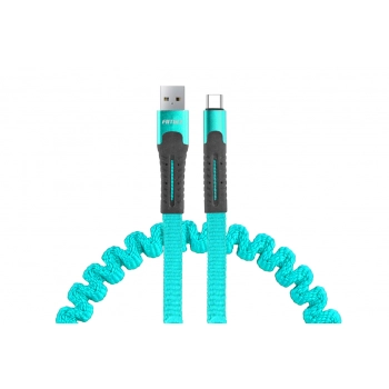 Kabel USB USB-C sprężynujący 1.2 m UC-14 AMIO-02531