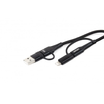 Kabel USB USB-C 3w1 iphone Lightning USB-C micro USB 1 m UC-15 AMIO-02547