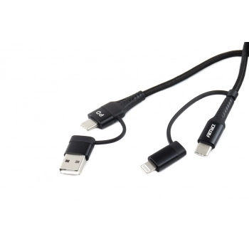 Kabel USB USB-C 3w1 iphone Lightning USB-C micro USB 1 m UC-15 AMIO-02547