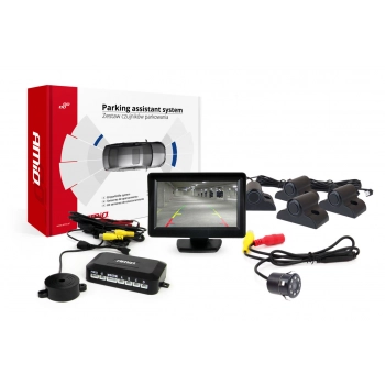 Zestaw czujników parkowania TFT01 4,3" z kamerą HD-307-IR 4 sensory czarne Truck