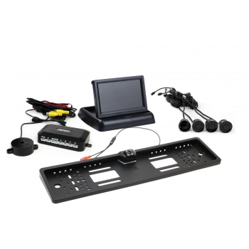 Zestaw czujników parkowania TFT02 4,3" z kamerą HD-402-LED 4 sensory czarne