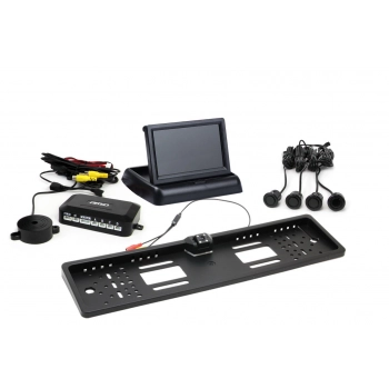 Zestaw czujników parkowania TFT02 4,3" z kamerą HD-402-LED 4 sensory czarne "GOLD"