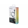 Kabel do ładowania i synchronizacji, w oplocie z mikrofibry, podświetlenie LED, 200 cm, USB > Lightning