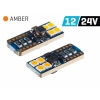 Żarówka VISION WY5W (T10) 12/24V 8x 3030 SMD LED, nonpolar, CANBUS, pomarańczowa, 2 szt.