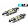 Żarówka VISION Festoon SV8.5 41 mm 12/24V 12x 2016 SMD LED, CANBUS, biała, 2 szt.