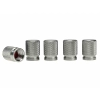 Nakrętki na wentyle, aluminiowe, 5 szt., gunmetal