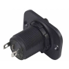 Gniazdo elektryczne EURO 12V/24V, do zabudowy, z oprawką (58083)