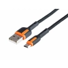 Kabel do ładowania i synchronizacji, w oplocie z mikrofibry, 100 cm, USB > micro USB