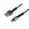 Kabel do ładowania i synchronizacji, w oplocie z mikrofibry, 200 cm, USB > USB-C