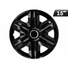 Kołpaki FAST black lacquered + ring 15", 4 szt.