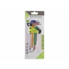 Klucze trzpieniowe otworowe 230 mm do śrub TORX, T10 - T50, 9 szt., kolorowe