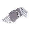 Klucze imbusowe kuliste, 130 mm, rozmiary 1,5 - 10 mm, 9 szt.