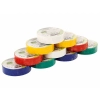 Taśma izolacyjna PCV 0,13 mm x 15 mm x 10 m, 5 kolorów, 10 szt.