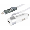 Ładowarka samochodowa 3.4A z gniazdem USB i przewodem z wtyczkami micro USB i Lightning