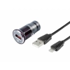Ładowarka 12/24V QC3.0 1x USB + kabel USB do Lightning