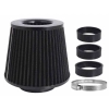 Filtr powietrza stożkowy 155x130x120 mm, czarny, adaptery: 60, 63, 70 mm