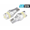 Żarówka VISION W5W (T10) 12/24V 15x 3014 + 3x 3030 SMD LED, nonpolar, CANBUS, biała, 2 szt.
