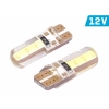 Żarówka VISION W5W (T10) 12V 2x COB LED, biała, silikonowa obudowa, 2 szt.