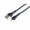 Kabel do ładowania i synchronizacji, w oplocie z mikrofibry, podświetlenie LED, 200 cm, USB > Lightning