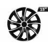 Kołpaki QUAD BICOLOR silver - black 15", 4 szt.