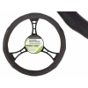 Pokrowiec na kierownicę PU 37-39 cm "M", perforowane gripy, czarny + czerwone nici