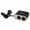Rozgałęziacz zapalniczki podwójny 12/24V włączniki, USB 1000 mA