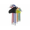 Klucze trzpieniowe otworowe 230 mm do śrub TORX, T10 - T50, 9 szt., kolorowe