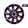 Kołpaki QUAD BICOLOR pink - black 16", 4 szt.
