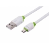 Kabel do ładowania i synchronizacji, silikonowy okrągły, 100 cm, USB > micro USB