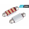 Żarówka VISION Festoon SV8.5 39mm 12/24V 12x 4014 SMD LED, CANBUS, biała, 2 szt.