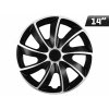 Kołpaki QUAD BICOLOR silver - black 14", 4 szt.