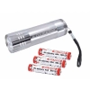 Latarka aluminiowa 9 LED, ekspozytor 24 szt., baterie w zestawie