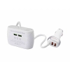 Rozgałęziacz zapalniczki 12/24V potrójny z włącznikami + 2x USB QC3.0 + 2x USB 3.6A, kabel 120 cm