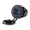 Ładowarka do zabudowy 2x USB QC3.0 z włącznikiem dotykowym i podświetleniem